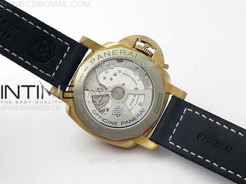 PAM1074 W Bronzo VSF 1:1 Best Edition Blue Dial on Blue Calfskin Strap P.900 Clone
